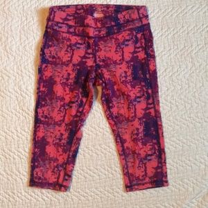 Pink & Purple Cropped Yoga Pants